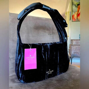 Kate Spade Velvet Shoulder Bag​​ With Satin Bow NWT​